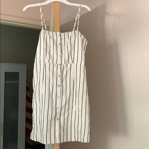 White striped fitted dress
